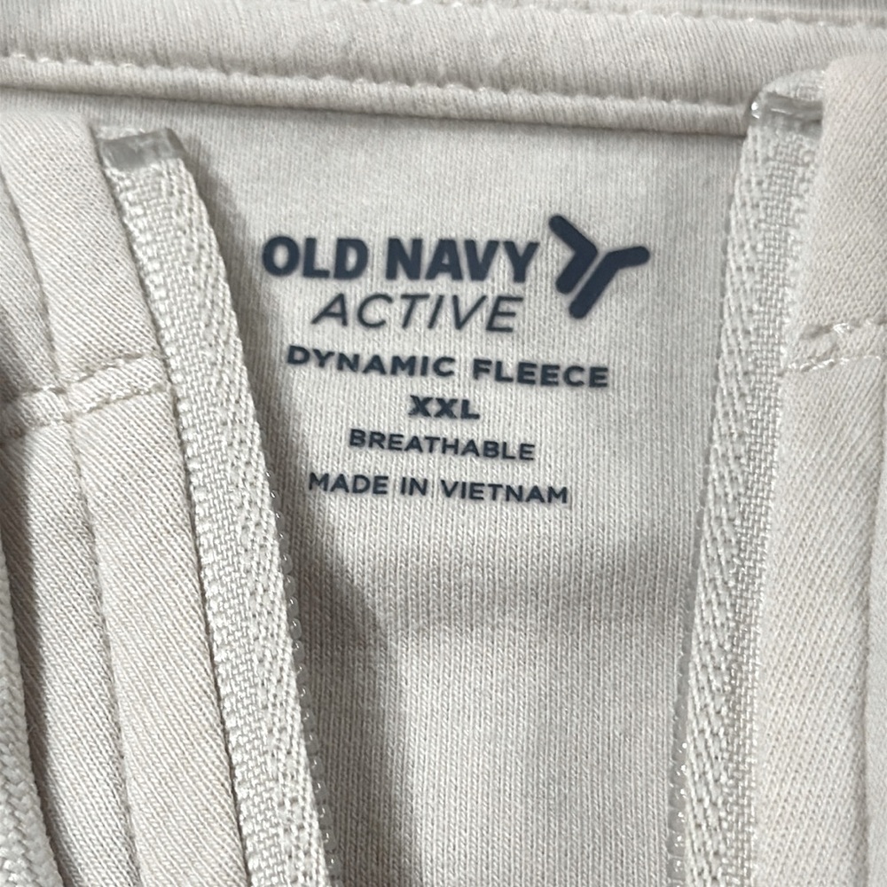 Old Navy Active Lt Tan Dynamic Fleece Hooded Jacket - Picture 2 of 6
